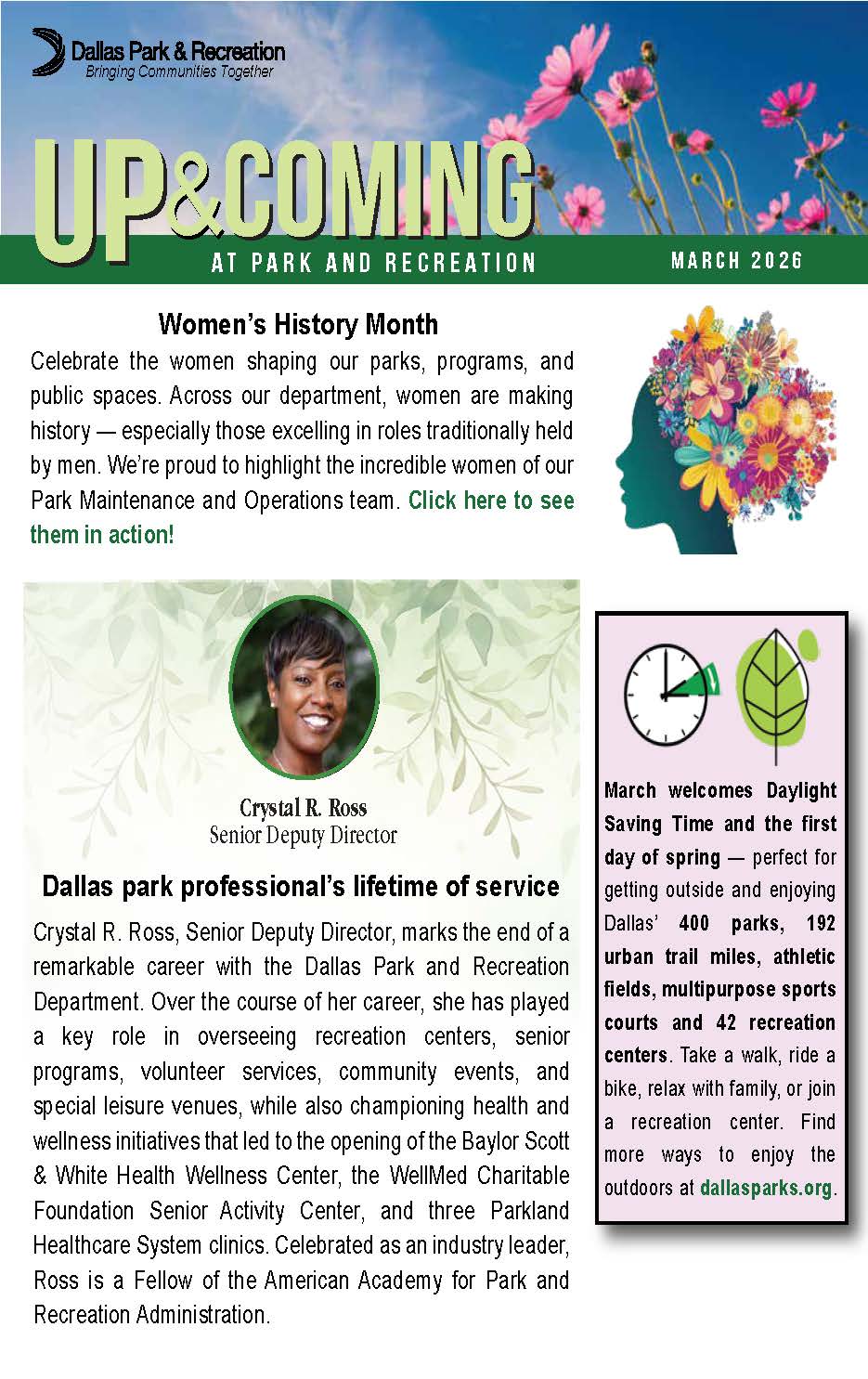 MARCH 2026 Up Coming Newsletter